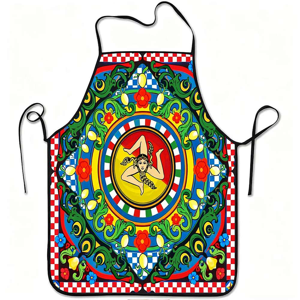 Home Cooking Restaurant - 1 Piece Italian Sicilian Themed Apron,