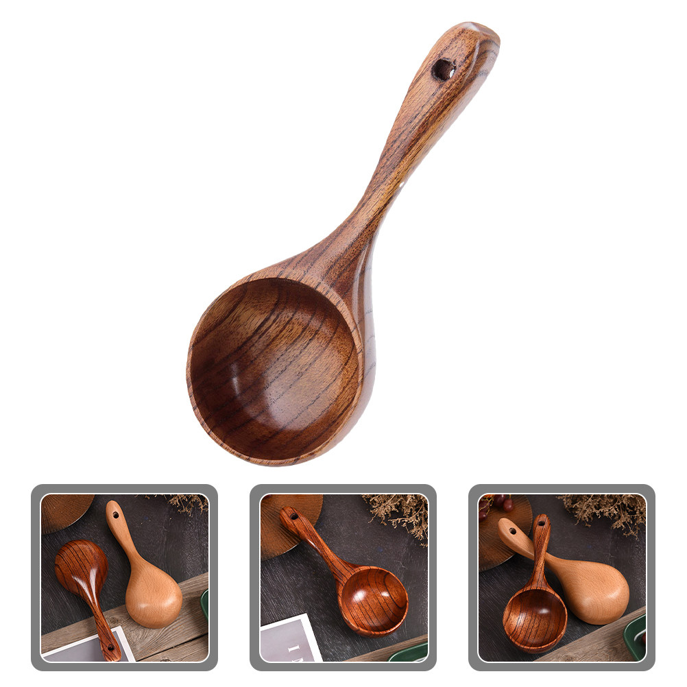Home Cooking Restaurant - Household Water Ladle Wooden Handle Multi-Function