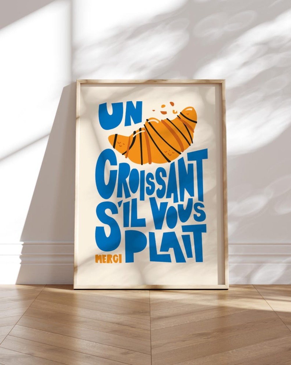 Home Cooking Oil - Un Croissant Print,Breakfast Poster,Kitchen Wall Art,Croissants