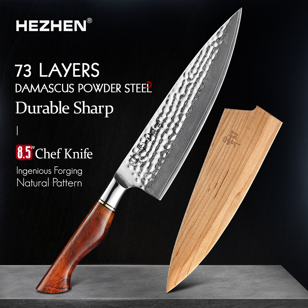 Wok Carbon Steel - HEZHEN 8.5 Inch Chef Knife 73