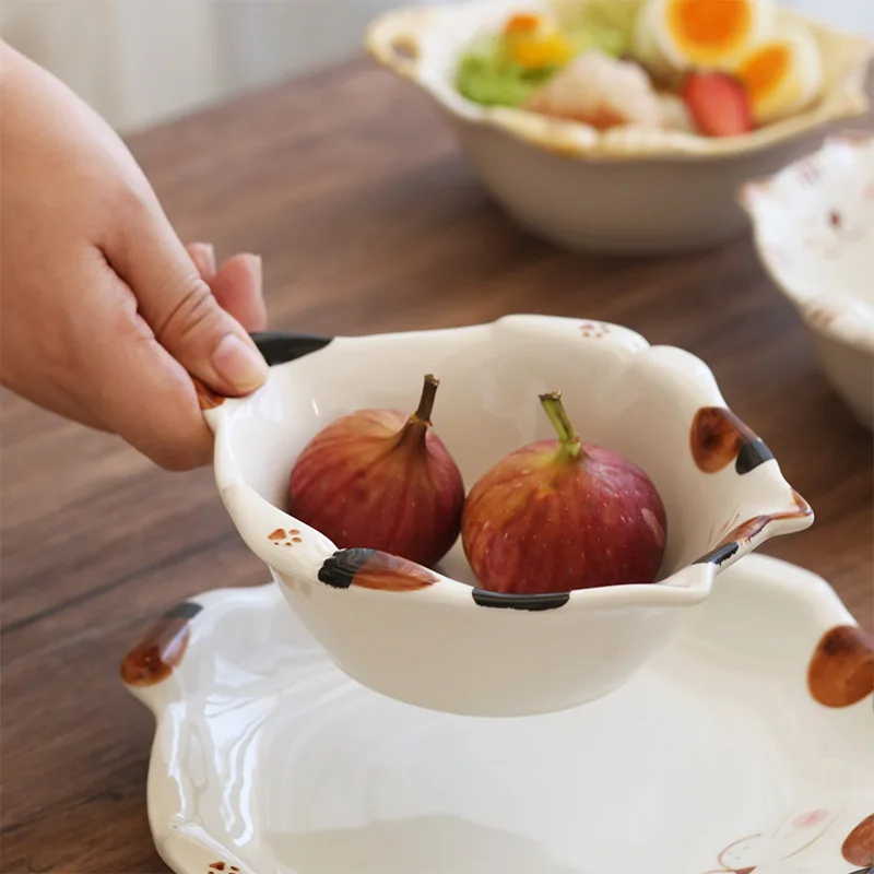 Cartoon Cat Ceramic Bowl Plate - Home Cooking For Cats recensione e prezzo