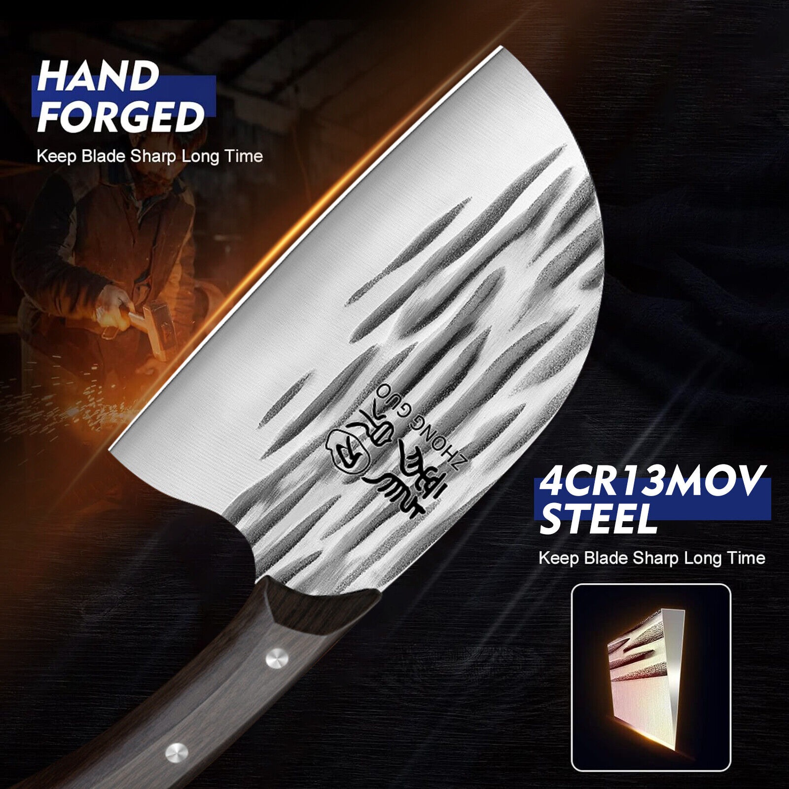 1PC Forged kitchen knife, hous - Wok Carbon Steel recensione e prezzo