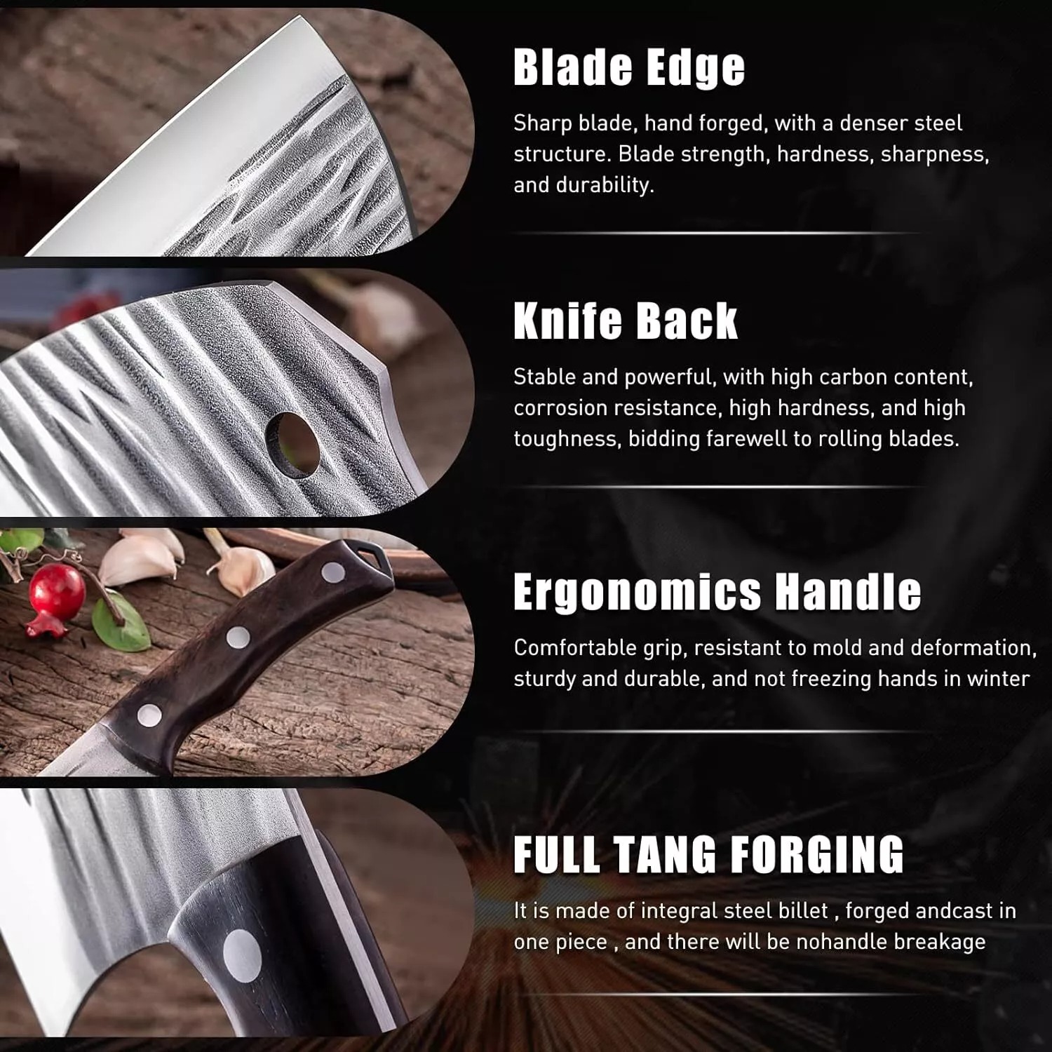 1PC Forged kitchen knife, hous - Wok Carbon Steel recensione e prezzo