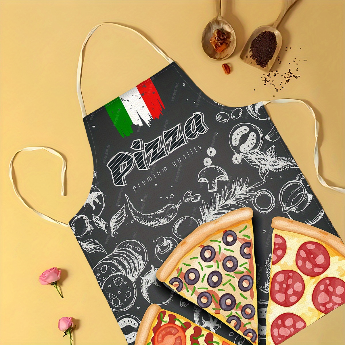 Linen Apron Pizza Italian Food - Home Cooking In Italian recensione e prezzo