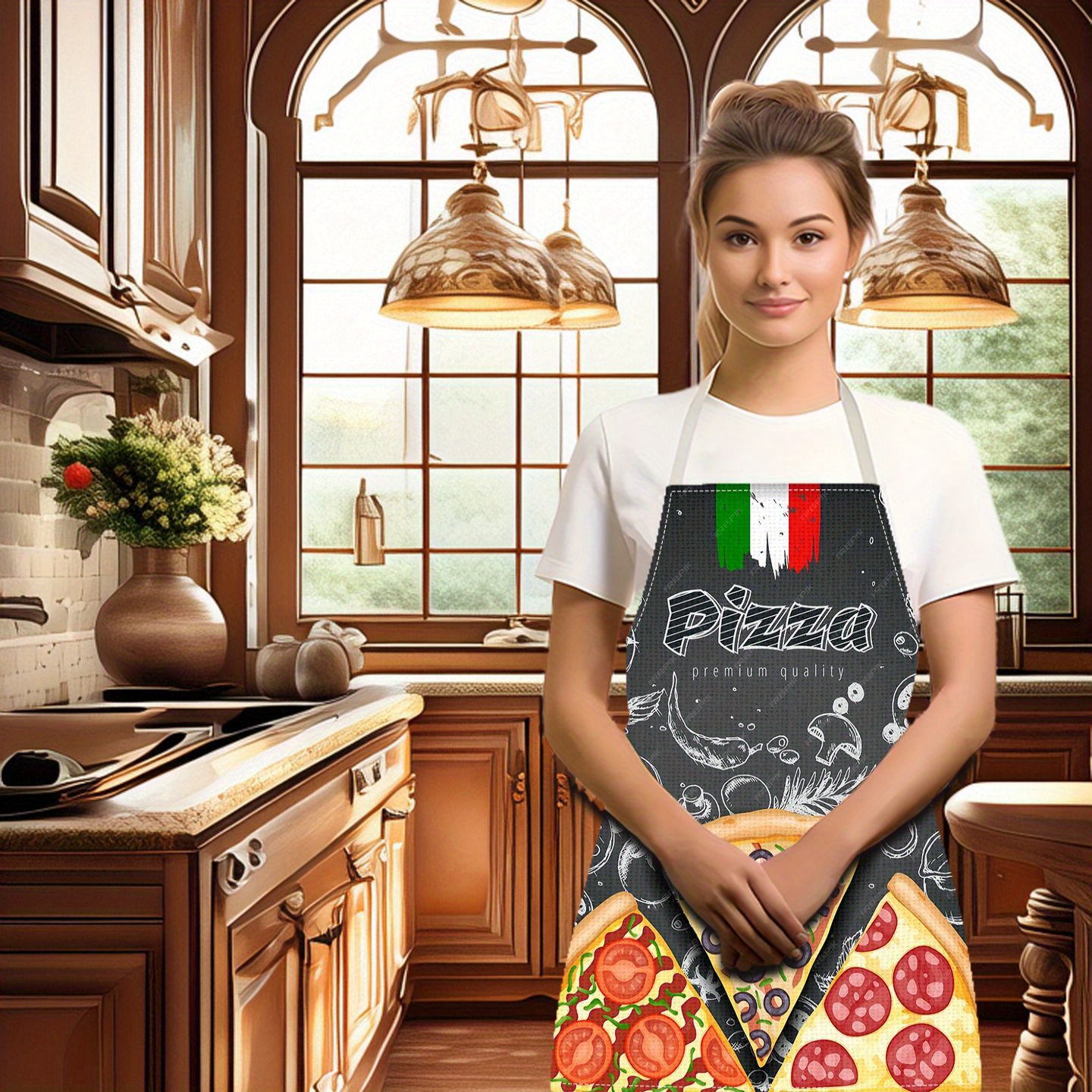 Linen Apron Pizza Italian Food - Home Cooking In Italian recensione e prezzo