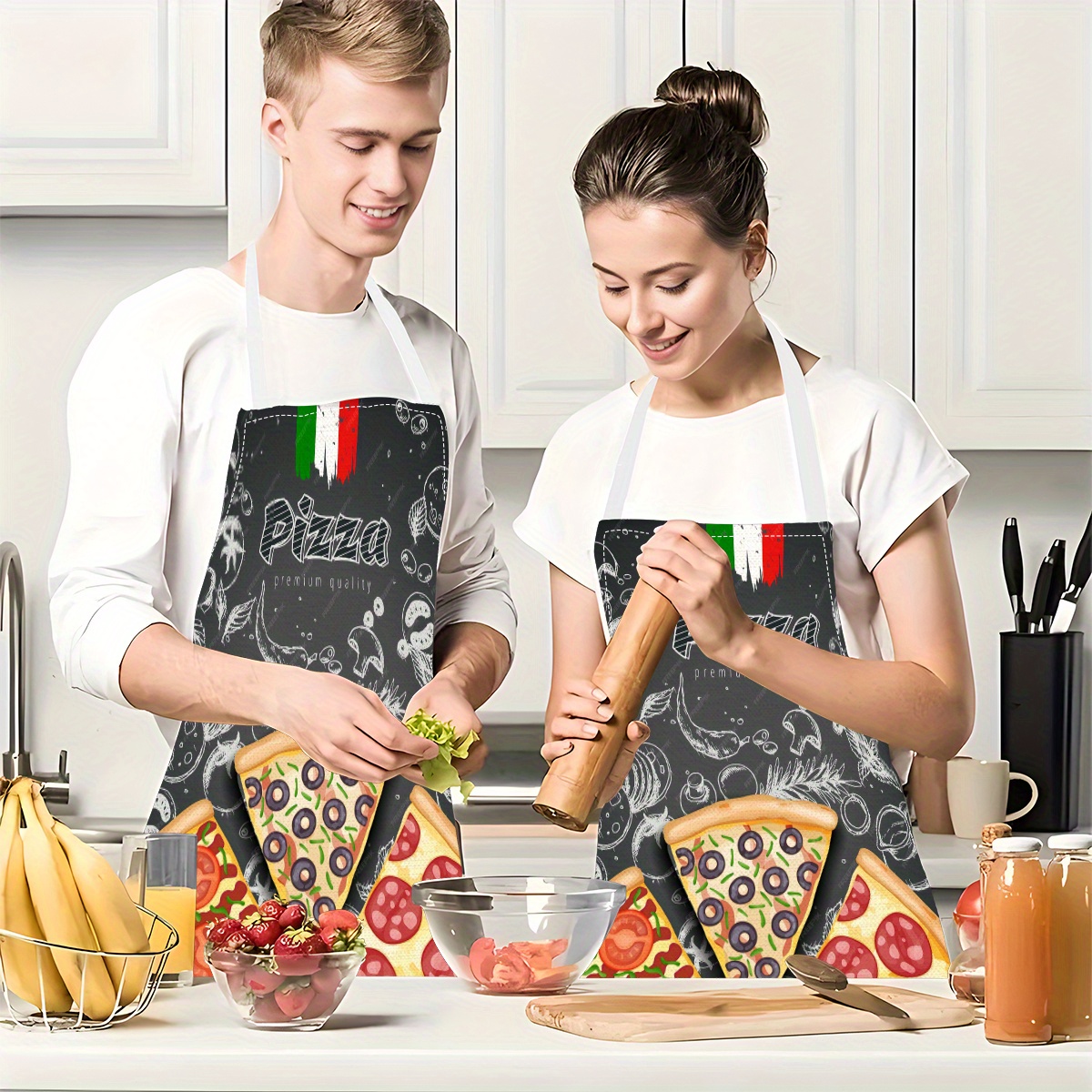 Linen Apron Pizza Italian Food - Home Cooking In Italian recensione e prezzo