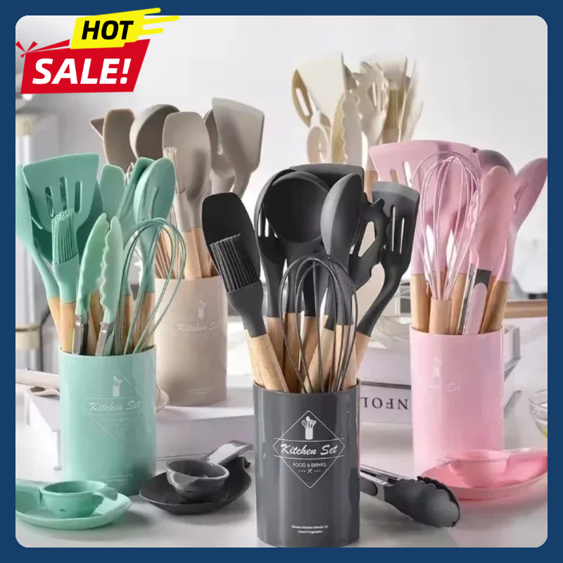 12Pcs Silicone Utensils Set No - Home Cooking Supplies recensione e prezzo