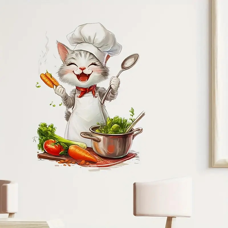Cartoon Cat Cooking Stickers,  - Home Cooking For Cats recensione e prezzo