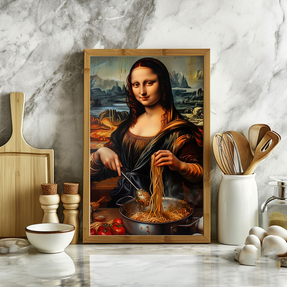 Funny Mona Lisa With Cooking I - Home Cooking In Italian recensione e prezzo