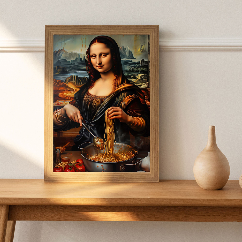 Funny Mona Lisa With Cooking I - Home Cooking In Italian recensione e prezzo