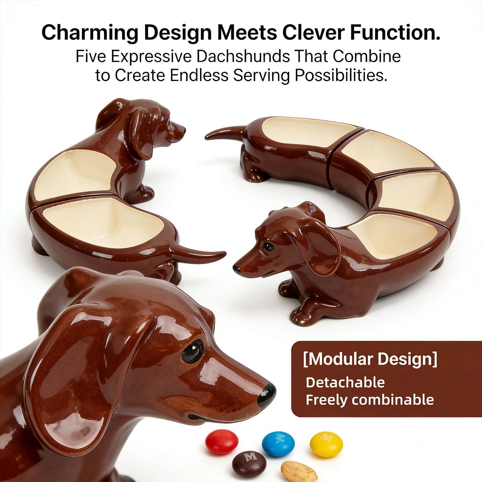 Dachshund Divided Serving Tray - Home Cooking Recipes recensione e prezzo