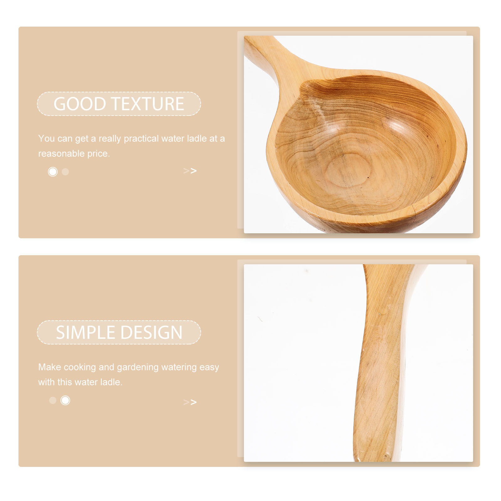 Wood Ladle Water Scoop Ergonom - Home Cooking Restaurant recensione e prezzo
