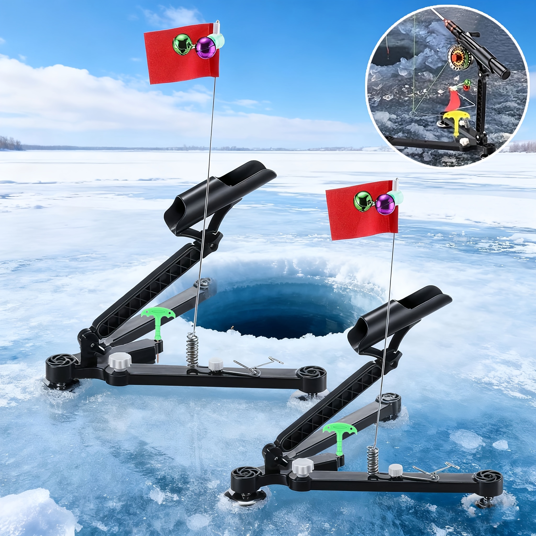 Foldable Ice Fishing Rod Holde - Wok Carbon Steel recensione e prezzo