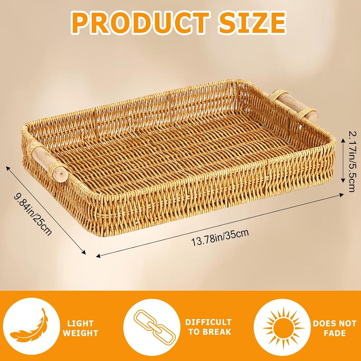Wicker Tray Rectangular Rattan - Home Cooking Recipes recensione e prezzo