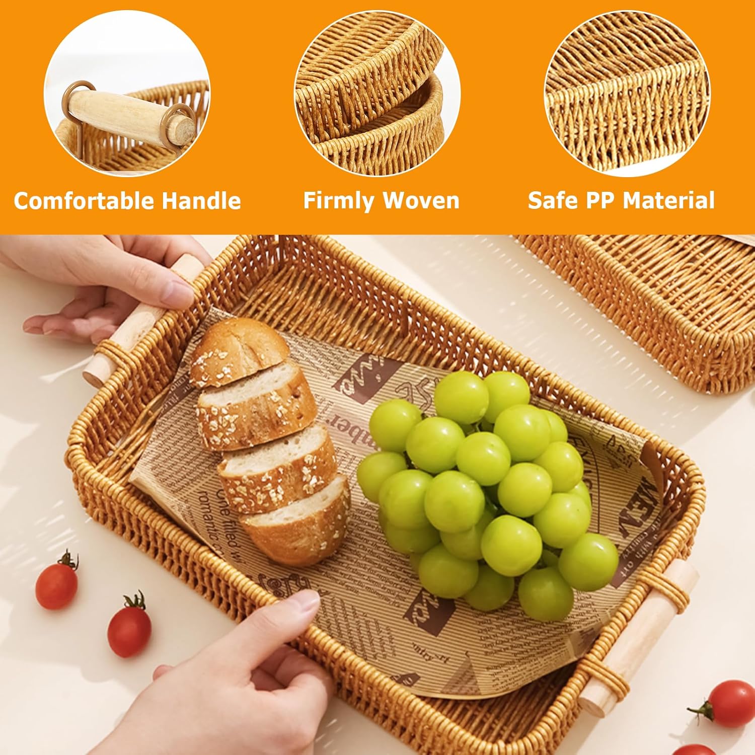 Wicker Tray Rectangular Rattan - Home Cooking Recipes recensione e prezzo