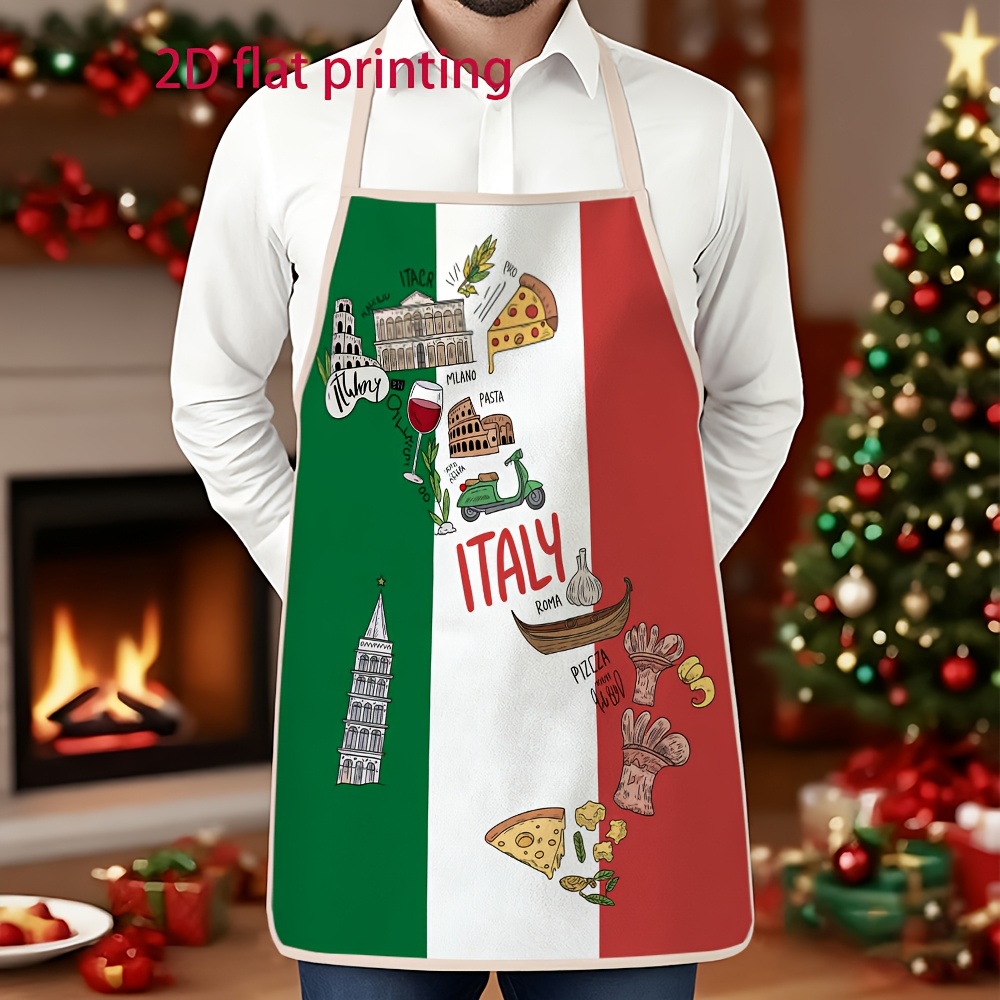 Unisex 2D Flat Apron Featuring - Home Cooking In Italian recensione e prezzo