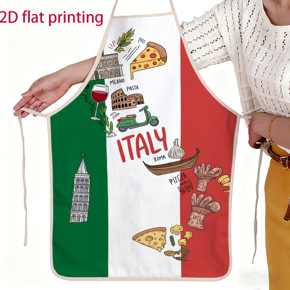 Unisex 2D Flat Apron Featuring - Home Cooking In Italian recensione e prezzo