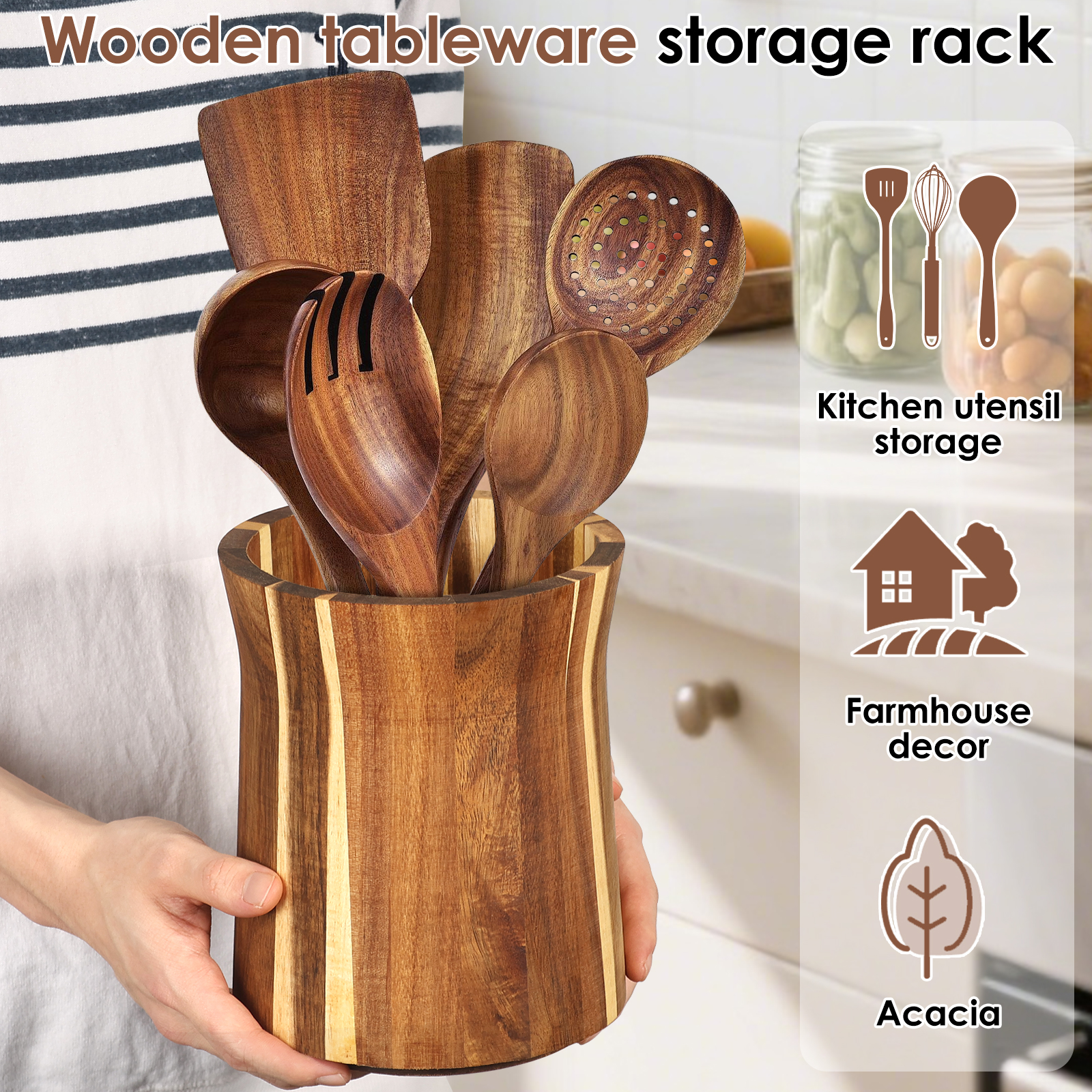 360° Rotating Utensil Holder W - Home Cooking Supplies recensione e prezzo