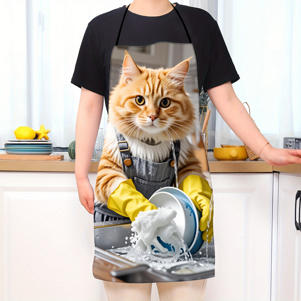 Cat Washing Dishes Apron Kitch - Home Cooking For Cats recensione e prezzo
