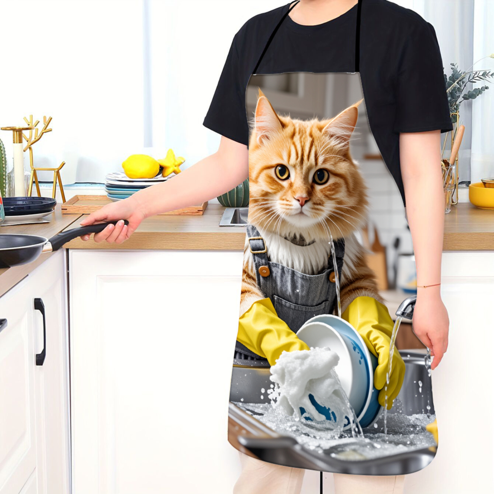 Cat Washing Dishes Apron Kitch - Home Cooking For Cats recensione e prezzo