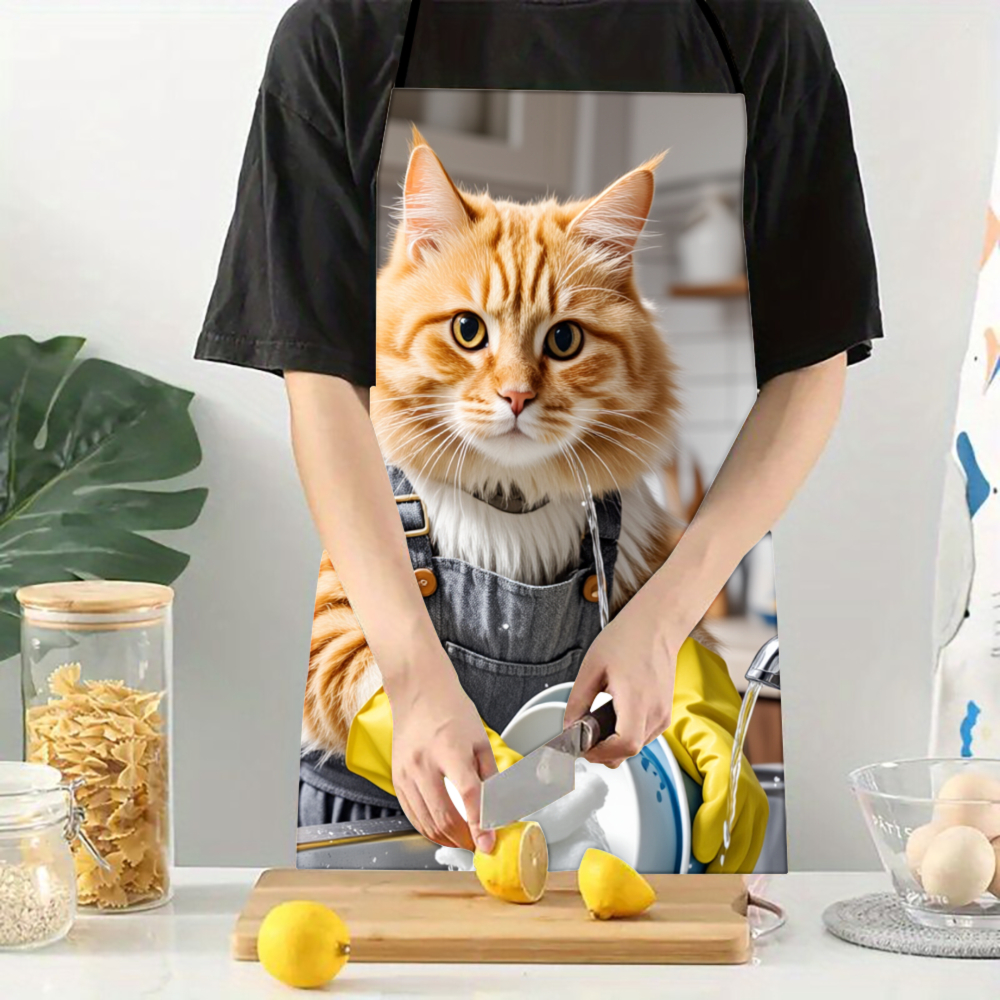 Cat Washing Dishes Apron Kitch - Home Cooking For Cats recensione e prezzo