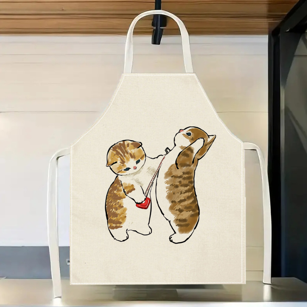 1pc Cute Cats Playing Apron Li - Home Cooking For Cats recensione e prezzo