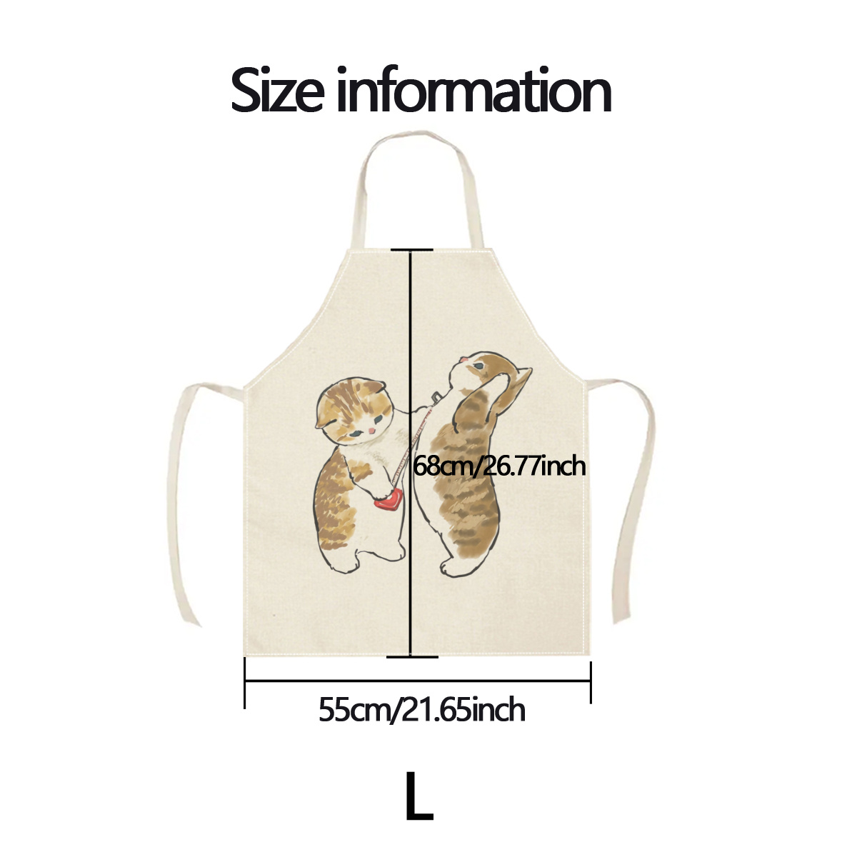 1pc Cute Cats Playing Apron Li - Home Cooking For Cats recensione e prezzo