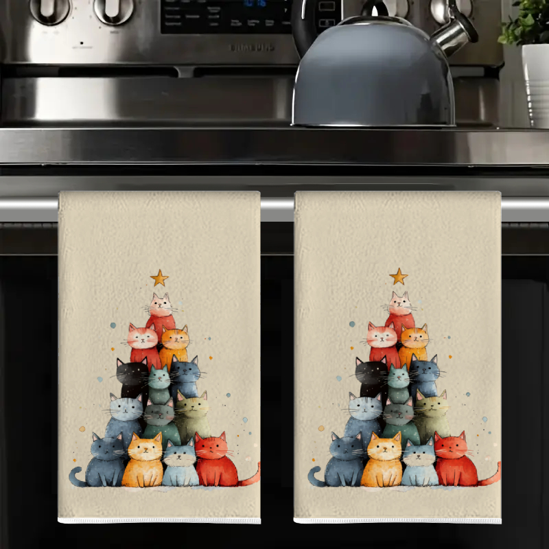 2Pcs, Cute Cat-Themed Kitchen  - Home Cooking For Cats recensione e prezzo