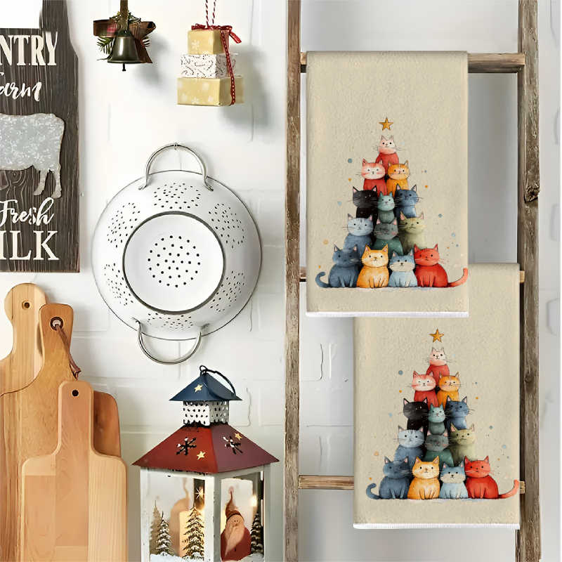 2Pcs, Cute Cat-Themed Kitchen  - Home Cooking For Cats recensione e prezzo