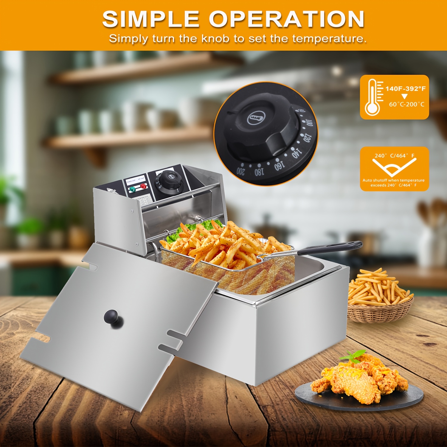 1.59gal Electric Deep Fryer, w - Home Cooking Restaurant recensione e prezzo