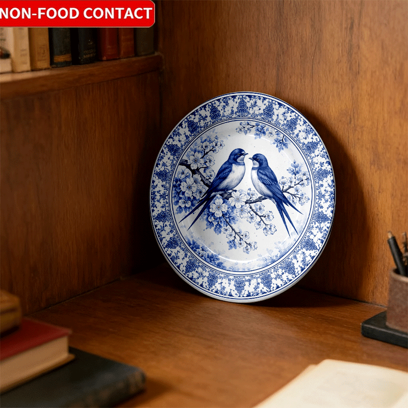 Decorative Plate with Blue-and - Home Cooking Recipes recensione e prezzo