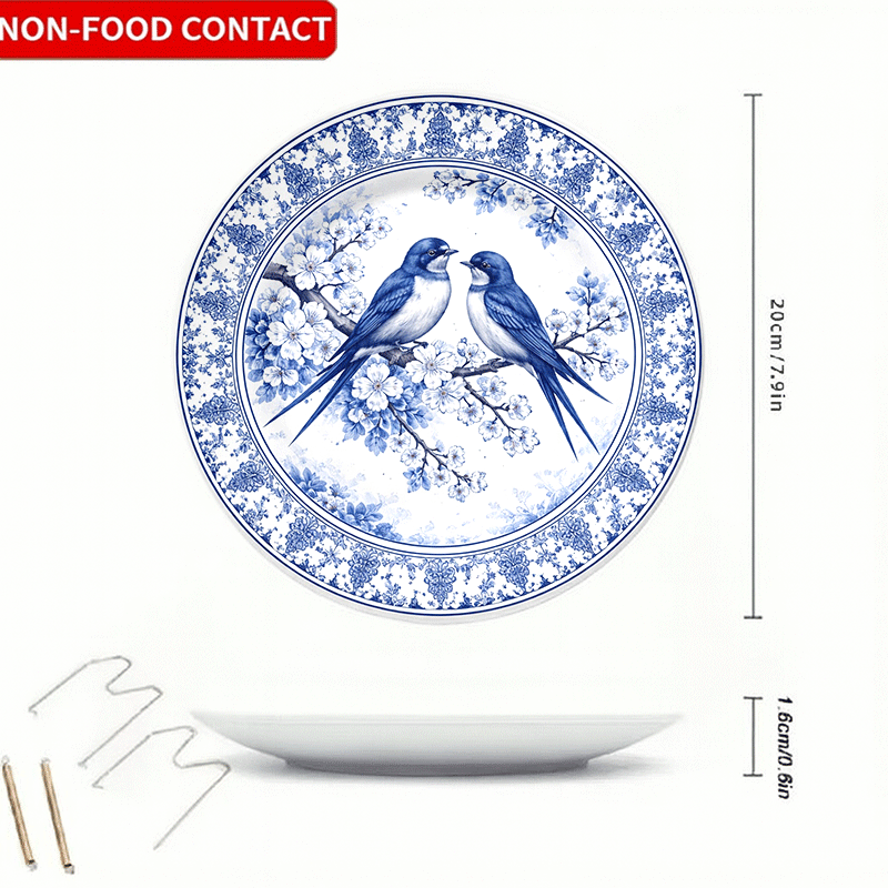 Decorative Plate with Blue-and - Home Cooking Recipes recensione e prezzo