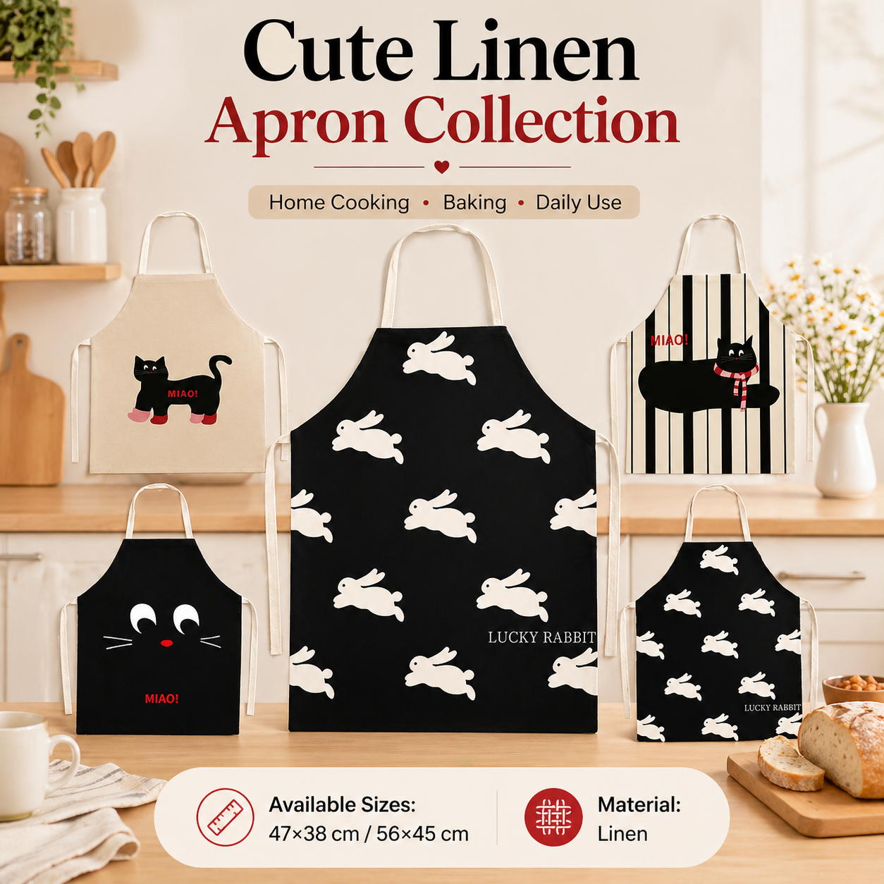 Cute Black Cat White Rabbit Li - Home Cooking For Cats recensione e prezzo