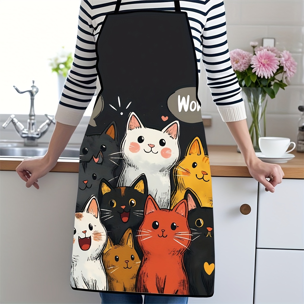 Cute Cartoon Cat Print Polyest - Home Cooking For Cats recensione e prezzo