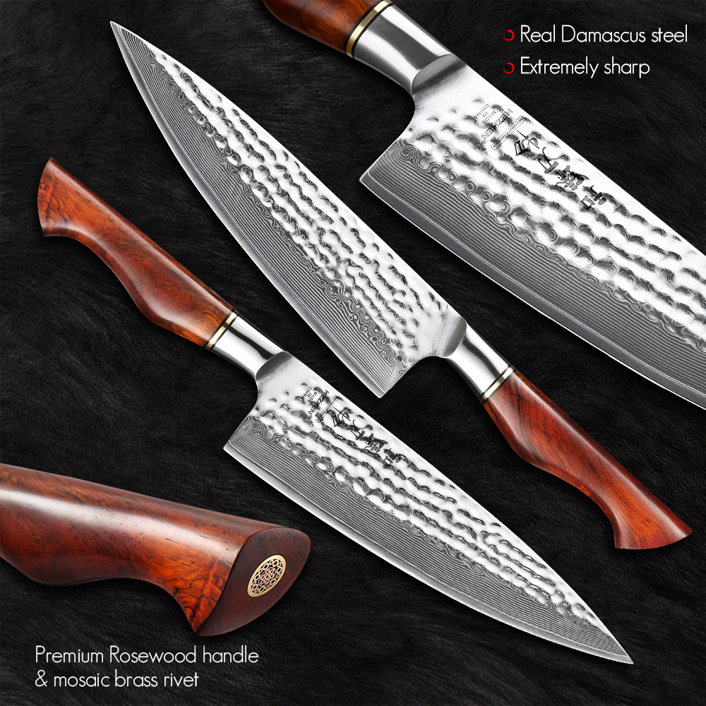HEZHEN 8.5 Inch Chef Knife 73  - Wok Carbon Steel recensione e prezzo
