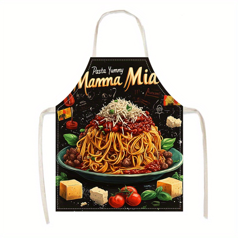 1pc Linen Apron, Pasta-Themed  - Home Cooking In Italian recensione e prezzo