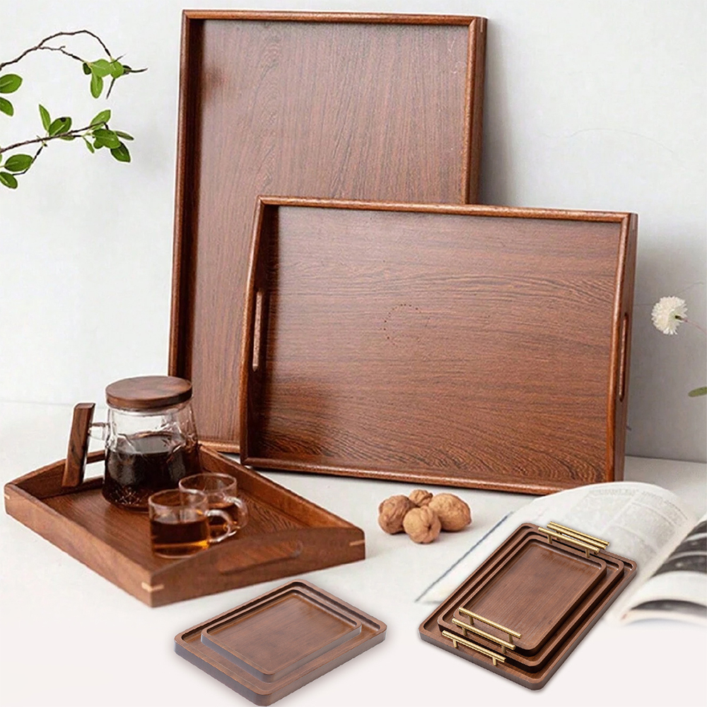 Wooden Serving Tray with Handl - Home Cooking Recipes recensione e prezzo