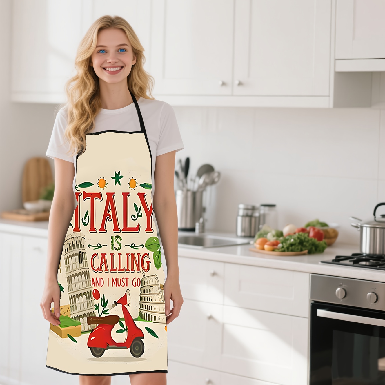 1 Piece Italian-Themed Apron,  - Home Cooking In Italian recensione e prezzo