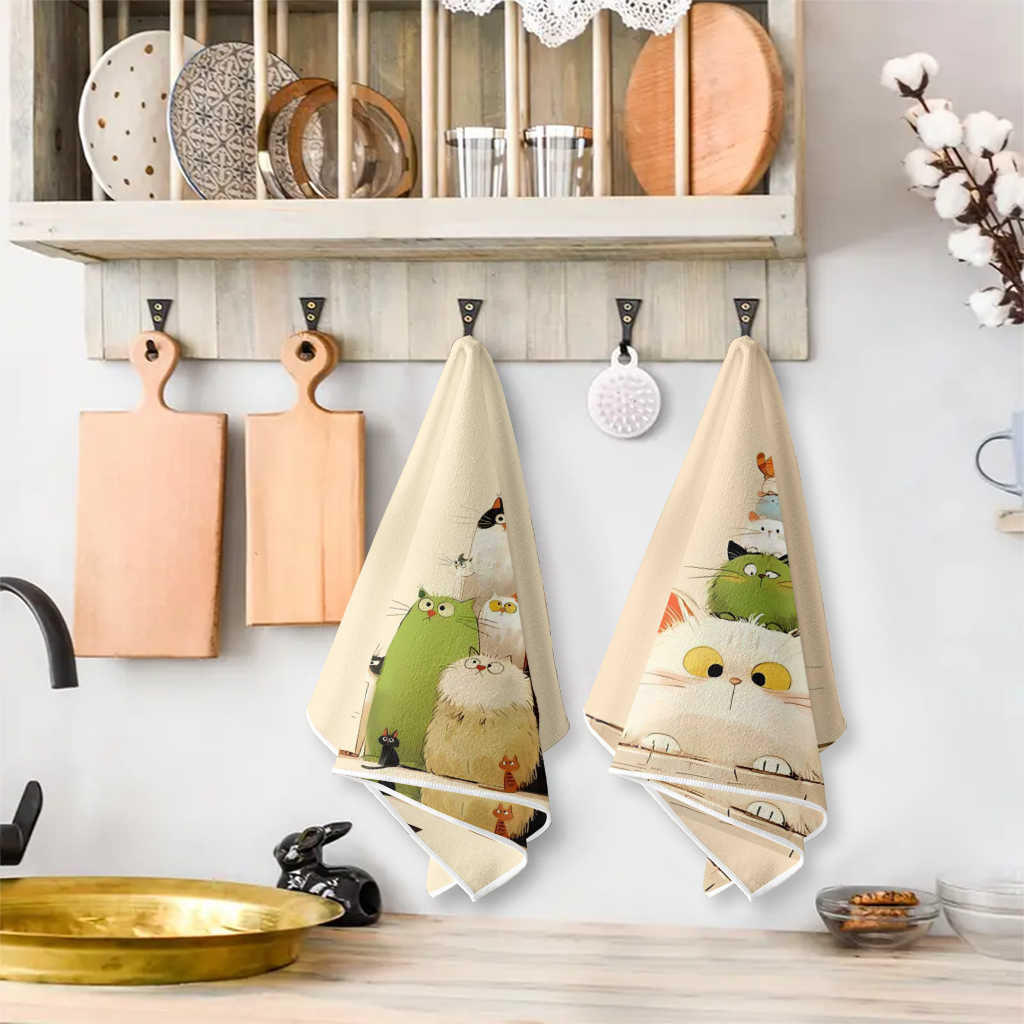 2Pcs, Cute Cat-Themed Kitchen  - Home Cooking For Cats recensione e prezzo